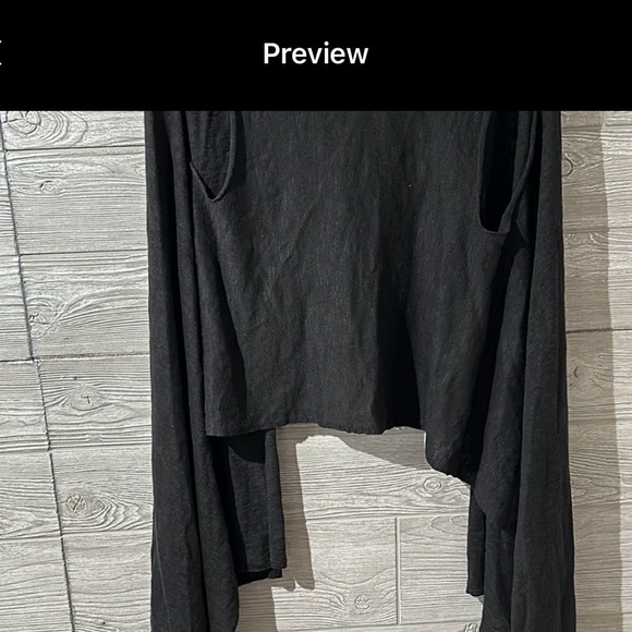 Eileen Fisher Black Draped Open-Front Cardigan - Picture 3 of 6